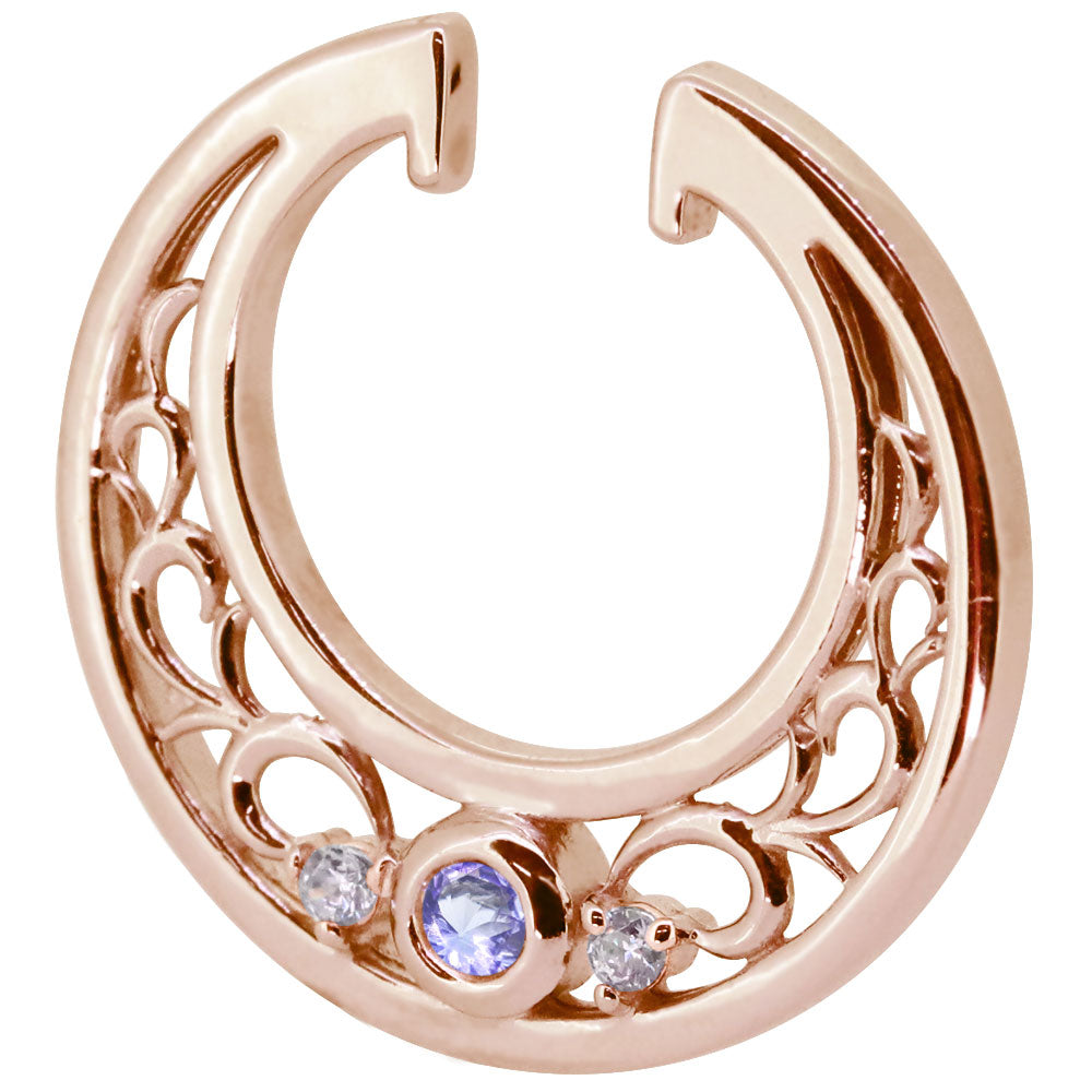 レディース イヤーカフ アラベスク 選べる誕生石 片耳 天然石 k10 k18 pt900 ダイヤモンド 唐草