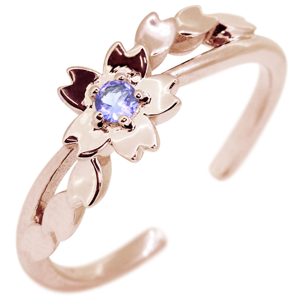 イヤーカフ レディース 桜 sakura 選べる誕生石 さくら 誕生石 天然石 片耳用 サクラ 10金 18金 プラチナ