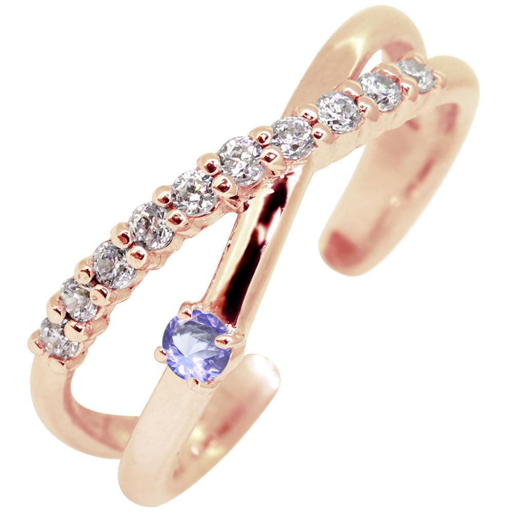 レディース クロスライン イヤーカフ K10 K18 PT900 選べる誕生石 重ね付け イヤカフ 片耳用 ダイヤモンド 天然石