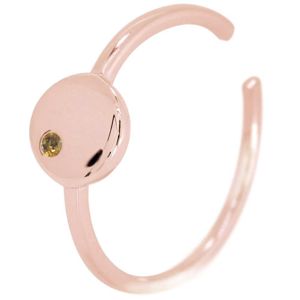 ノンホールピアス イヤーカフ レディース 幾何学 丸型 円 片耳用 重ね付け 選べる誕生石 k10 k18 pt900 一粒 天然石 誕生石 シンプル 細身