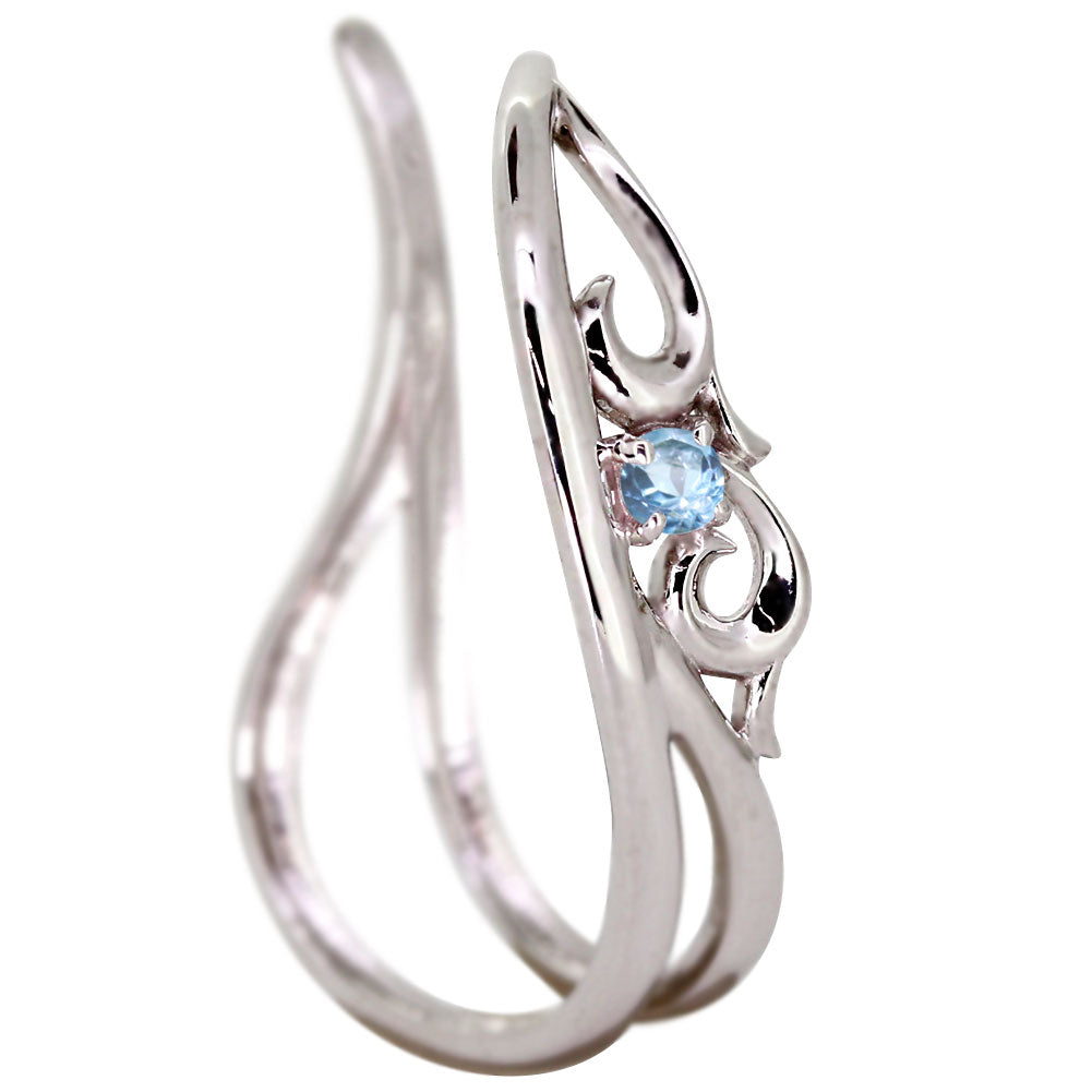 アラベスク 大ぶり Ear Cuff イヤーカフ レディース 一粒 選べる誕生石 天然石 K10 K18 PT900 SV925 唐草 2連 イヤリング 片耳用 earrings