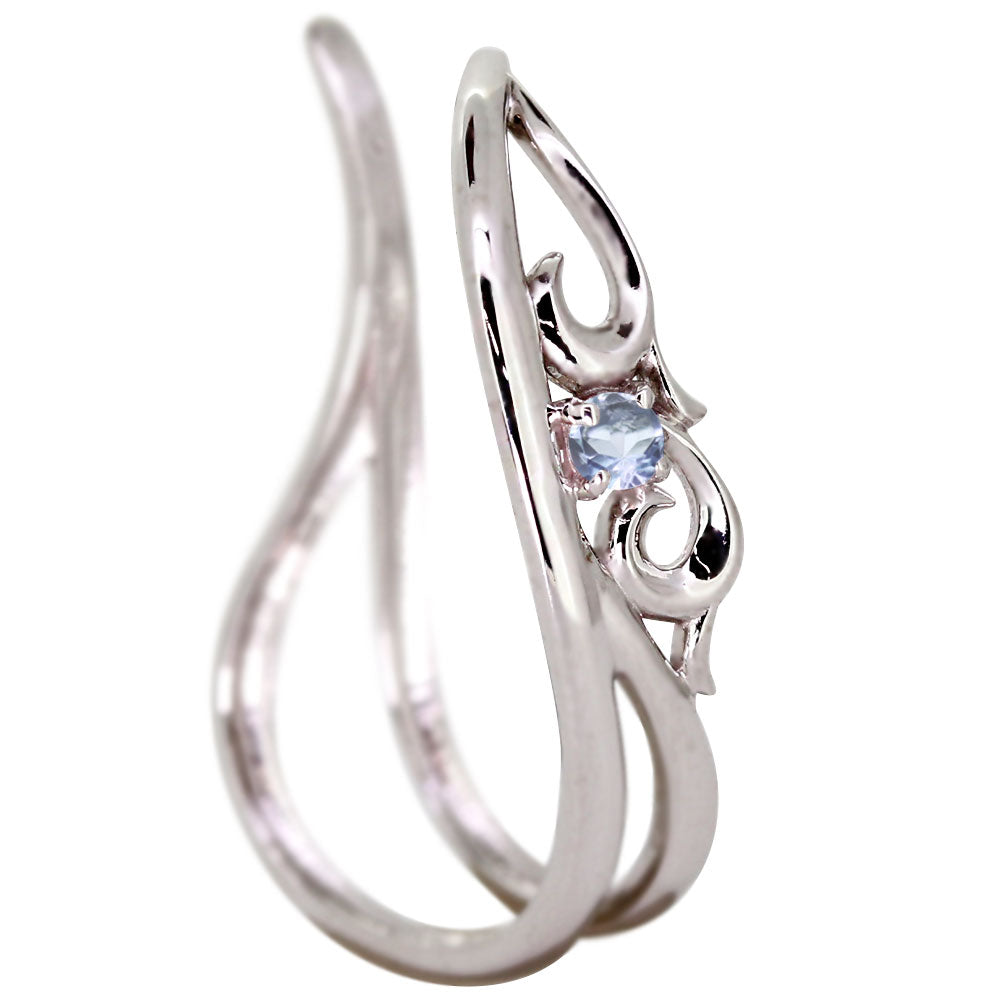 アラベスク 大ぶり Ear Cuff イヤーカフ レディース 一粒 選べる誕生石 天然石 K10 K18 PT900 SV925 唐草 2連 イヤリング 片耳用 earrings