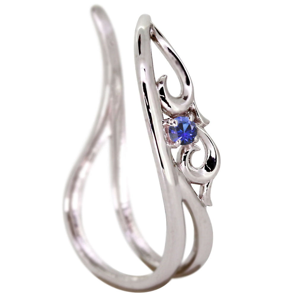 アラベスク 大ぶり Ear Cuff イヤーカフ レディース 一粒 選べる誕生石 天然石 K10 K18 PT900 SV925 唐草 2連 イヤリング 片耳用 earrings