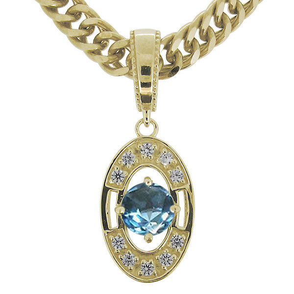大粒 楕円 ペンダント 喜平チェーン メンズ 選べる誕生石 天然石 k10 k18 pt900 sv925 mens pendant necklace diamond ネックレス 喜平 ダイヤモンド