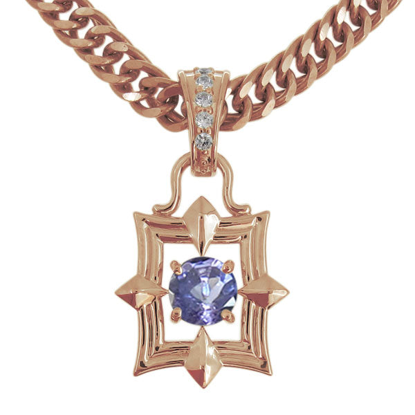 メンズ ペンダント 喜平チェーン スクエア 大粒 天然石 選べる誕生石 mens pendant necklace square diamond 四角 ネックレス K10 K18 PT900 SV925