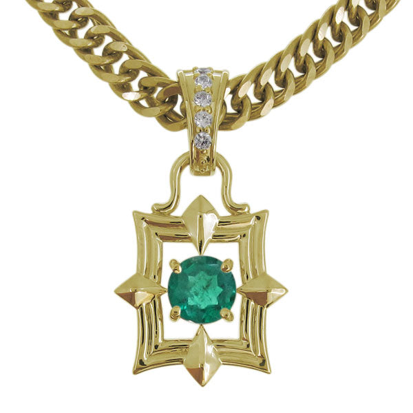 メンズ ペンダント 喜平チェーン スクエア 大粒 天然石 選べる誕生石 mens pendant necklace square diamond 四角 ネックレス K10 K18 PT900 SV925