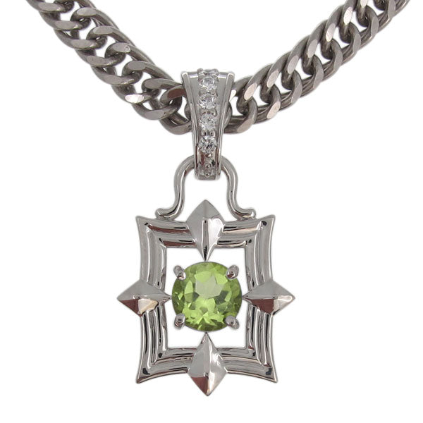 メンズ ペンダント 喜平チェーン スクエア 大粒 天然石 選べる誕生石 mens pendant necklace square diamond 四角 ネックレス K10 K18 PT900 SV925