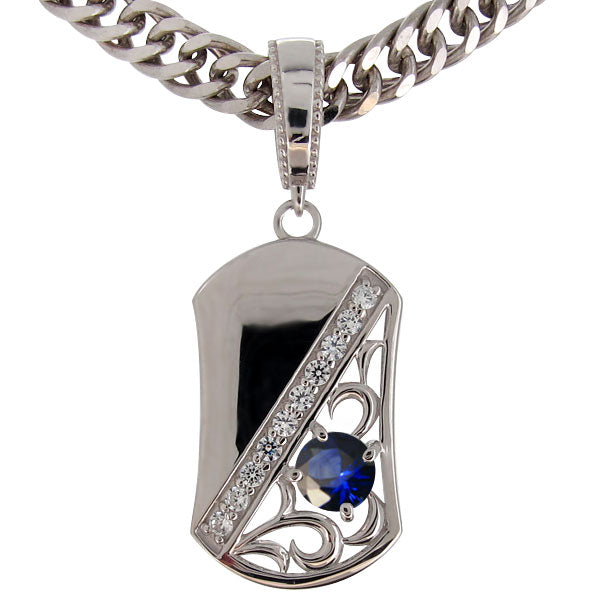 唐草 プレート メンズ ペンダント 喜平チェーン 選べる誕生石 Pendant Necklace k10 k18 pt900 sv925 喜平 ネックレス 天然石 大粒 アラベスク Rhinestone