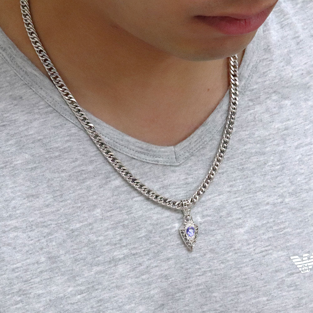 喜平 50g用 ペンダントトップ メンズ K10 K18 PT900 SV925 唐草 大粒 天然石 選べる誕生石 Pendant top shield ペンダント アラベスク ヴァイン トライバル