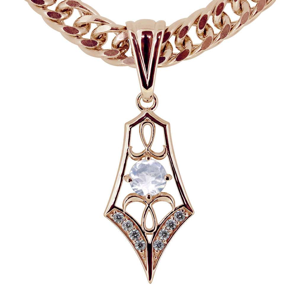 メンズ ペンダント キヘイ 50g用 10金 18金 プラチナ シルバー 選べる誕生石 大粒 天然石 Pendant Rhinestone 喜平チェーン ネックレス ラインストーン ダイヤモンド