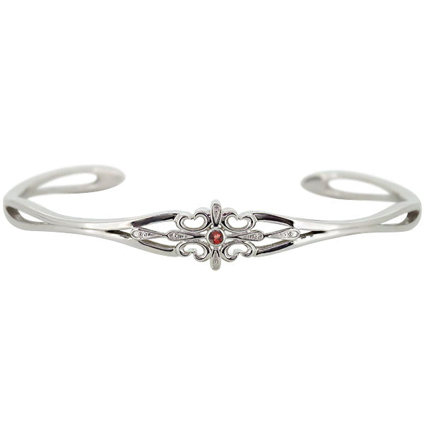 クロス バングル メンズ 透かし 十字架 選べる誕生石 一粒 天然石 Mens Bangle Cross Birthstone 細め メンズブレス 10金 18金 プラチナ シルバー