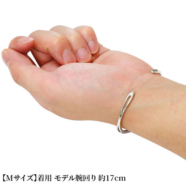 クロス バングル メンズ 透かし 十字架 選べる誕生石 一粒 天然石 Mens Bangle Cross Birthstone 細め メンズブレス 10金 18金 プラチナ シルバー