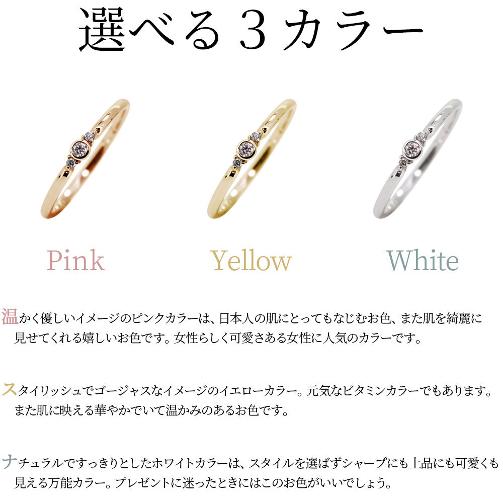 ストレートリング レディース 指輪 誕生石 一粒 ピンキーリング 選べる誕生石 細め シンプル 重ね付け 10金 18金 プラチナ
