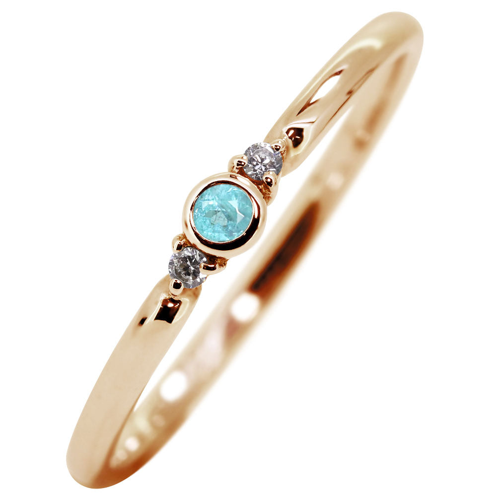 ストレートリング レディース 指輪 誕生石 一粒 ピンキーリング 選べる誕生石 細め シンプル 重ね付け 10金 18金 プラチナ(品番 mr-0096)