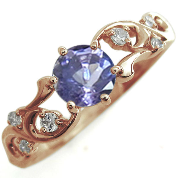 エンゲージリング 大粒 アラベスク 選べる誕生石 唐草 婚約指輪 K18 PT900 K10 天然石 レディースリング (品番 mr-0221)