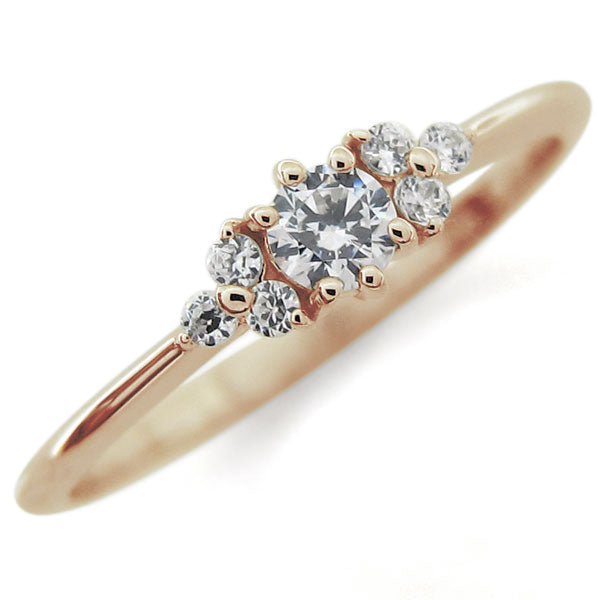 誕生石 ピンキーリング K18 シンプル 指輪 天然石 細身 華奢 レディース 10K 18K Pt900 ファランジ ピンキー リング 選べる誕生石 (品番 mr-0234)