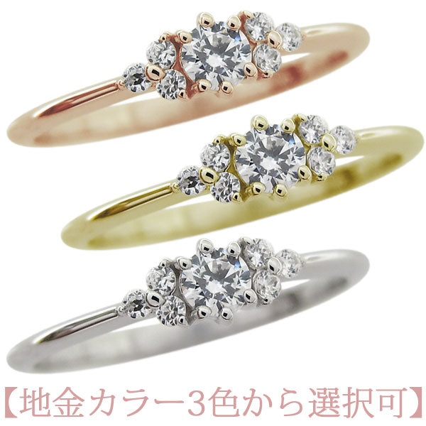 誕生石 ピンキーリング K18 シンプル 指輪 天然石 細身 華奢 レディース 10K 18K Pt900 ファランジ ピンキー リング 選べる誕生石 (品番 mr-0234)