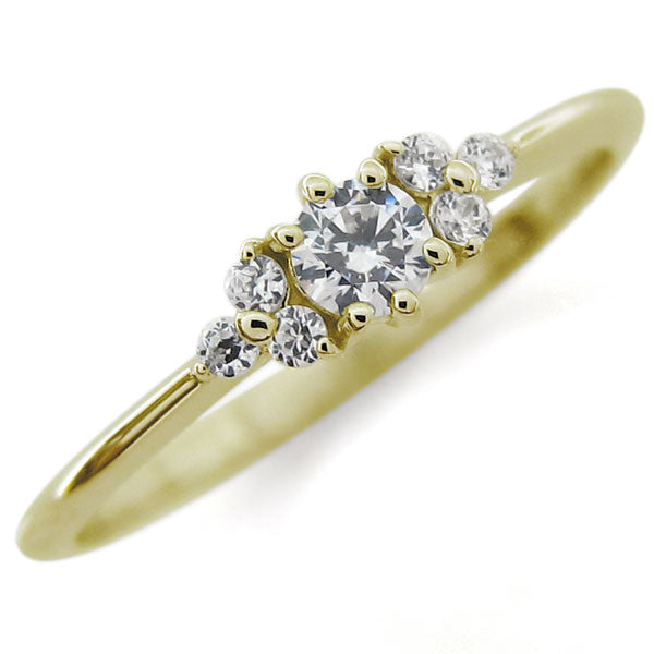 誕生石 ピンキーリング K18 シンプル 指輪 天然石 細身 華奢 レディース 10K 18K Pt900 ファランジ ピンキー リング 選べる誕生石 (品番 mr-0234)
