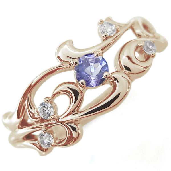 プラチナ アラベスク リング 誕生石 指輪 唐草 リング 選べる誕生石 k10 k18 pt900 天然石 レディースリング 華やか プレゼント (品番 mr-0238)