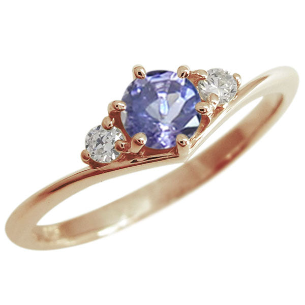 V字リング K18 婚約指輪 シンプル エンゲージリング 選べる誕生石 k10 k18 pt900 レディース 天然石 指輪 V字ライン エレガント (品番 mr-0243)