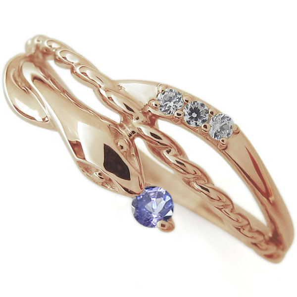 レディース ヘビ 指輪 選べる誕生石 蛇 スネーク pt900 k18 k10 ピンキーリング 天然石 ロープ 指輪 スネークリング へび 金運 (品番 mr-0261)