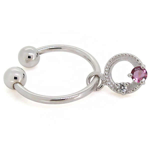 イヤーカフ レディース フープイヤリング 揺れる 月 星 選べる誕生石 Charm Hoop Earring 両耳用 天然石 k10 k18 pt900 moon star birthstone