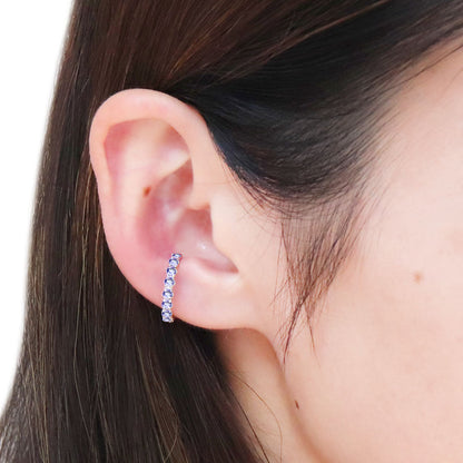 イヤカフ レディース エタニティ 選べる誕生石 ノンホールピアス 天然石 k10 k18 pt900 片耳 重ね付け イヤーカフ 誕生石
