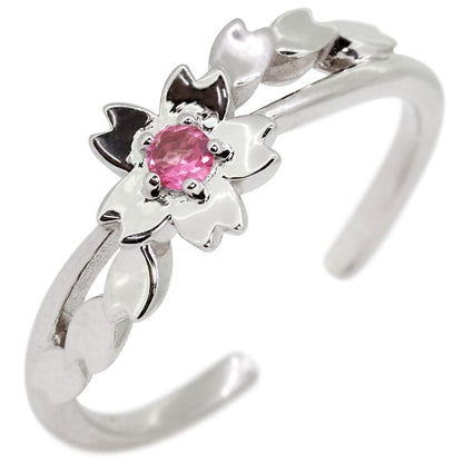 イヤーカフ レディース 桜 sakura 選べる誕生石 さくら 誕生石 天然石 片耳用 サクラ 10金 18金 プラチナ