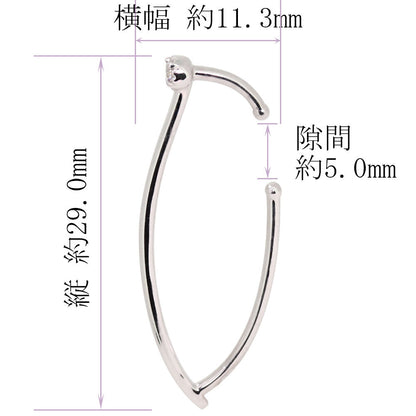 レディース バータイプ イヤーカフ 選べる誕生石 k10 k18 pt900 一粒 ストレート 天然石 片耳用 イヤカフ シンプル