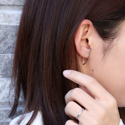 レディース バータイプ イヤーカフ 選べる誕生石 k10 k18 pt900 一粒 ストレート 天然石 片耳用 イヤカフ シンプル