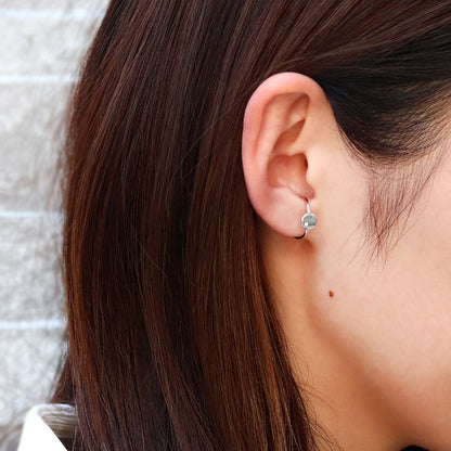 ノンホールピアス イヤーカフ レディース 幾何学 丸型 円 片耳用 重ね付け 選べる誕生石 k10 k18 pt900 一粒 天然石 誕生石 シンプル 細身