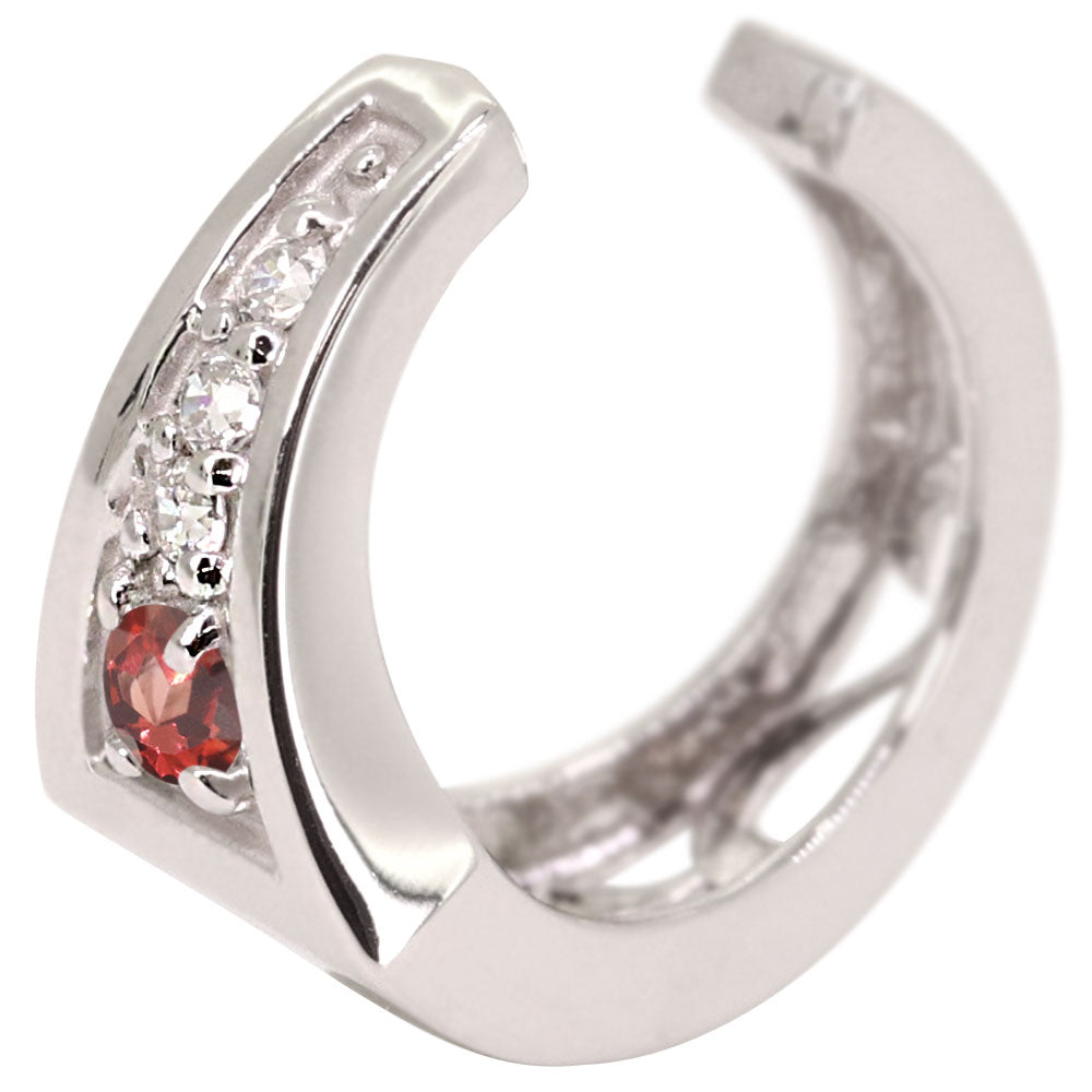 2way Eay Cuff イヤーカフ レディース 唐草 選べる誕生石 天然石 K10 K18 PT900 片耳 重ね付け イヤカフ 誕生石 リバーシブル アラベスク
