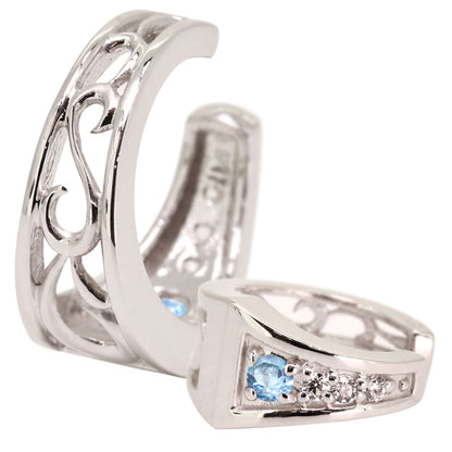 2way Eay Cuff イヤーカフ レディース 唐草 選べる誕生石 天然石 K10 K18 PT900 片耳 重ね付け イヤカフ 誕生石 リバーシブル アラベスク