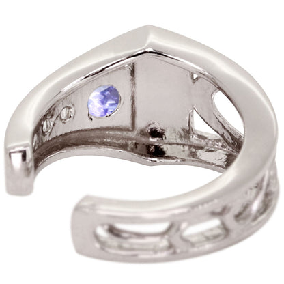 2way Eay Cuff イヤーカフ レディース 唐草 選べる誕生石 天然石 K10 K18 PT900 片耳 重ね付け イヤカフ 誕生石 リバーシブル アラベスク