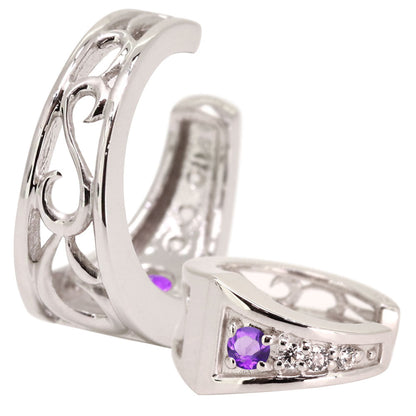 2way Eay Cuff イヤーカフ レディース 唐草 選べる誕生石 天然石 K10 K18 PT900 片耳 重ね付け イヤカフ 誕生石 リバーシブル アラベスク