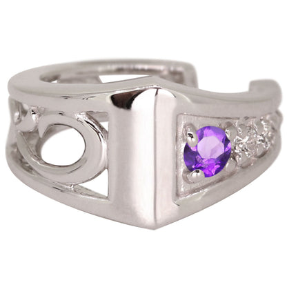 2way Eay Cuff イヤーカフ レディース 唐草 選べる誕生石 天然石 K10 K18 PT900 片耳 重ね付け イヤカフ 誕生石 リバーシブル アラベスク