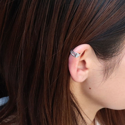 2way Eay Cuff イヤーカフ レディース 唐草 選べる誕生石 天然石 K10 K18 PT900 片耳 重ね付け イヤカフ 誕生石 リバーシブル アラベスク