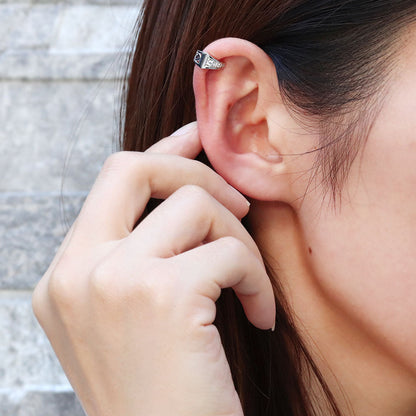 2way Eay Cuff イヤーカフ レディース 唐草 選べる誕生石 天然石 K10 K18 PT900 片耳 重ね付け イヤカフ 誕生石 リバーシブル アラベスク