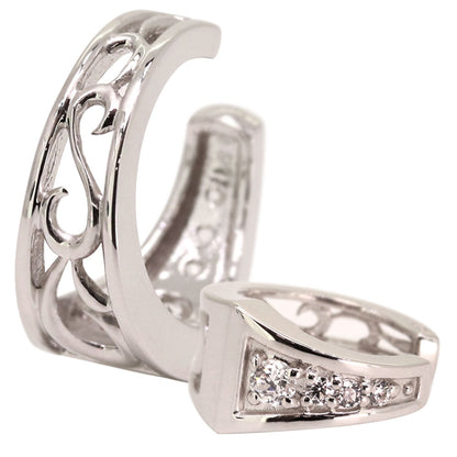 2way Eay Cuff イヤーカフ レディース 唐草 選べる誕生石 天然石 K10 K18 PT900 片耳 重ね付け イヤカフ 誕生石 リバーシブル アラベスク