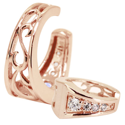 2way Eay Cuff イヤーカフ レディース 唐草 選べる誕生石 天然石 K10 K18 PT900 片耳 重ね付け イヤカフ 誕生石 リバーシブル アラベスク