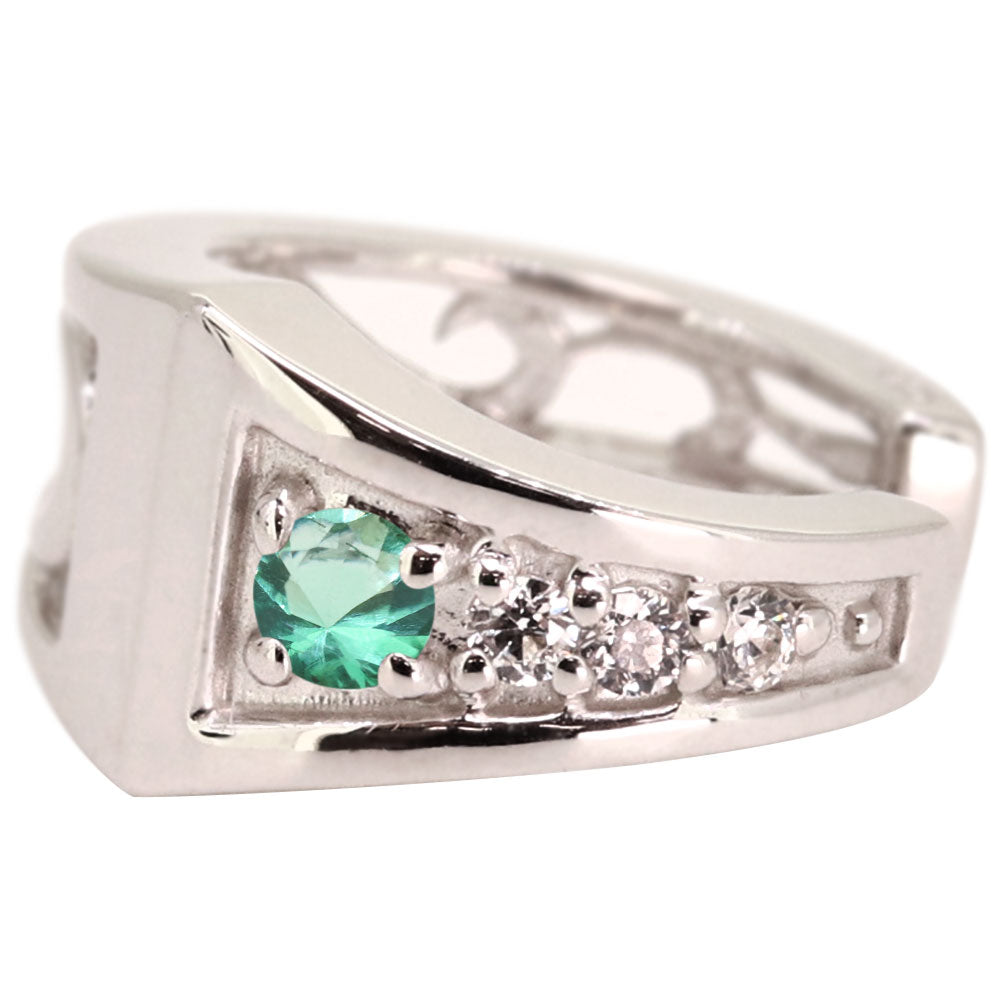 2way Eay Cuff イヤーカフ レディース 唐草 選べる誕生石 天然石 K10 K18 PT900 片耳 重ね付け イヤカフ 誕生石 リバーシブル アラベスク