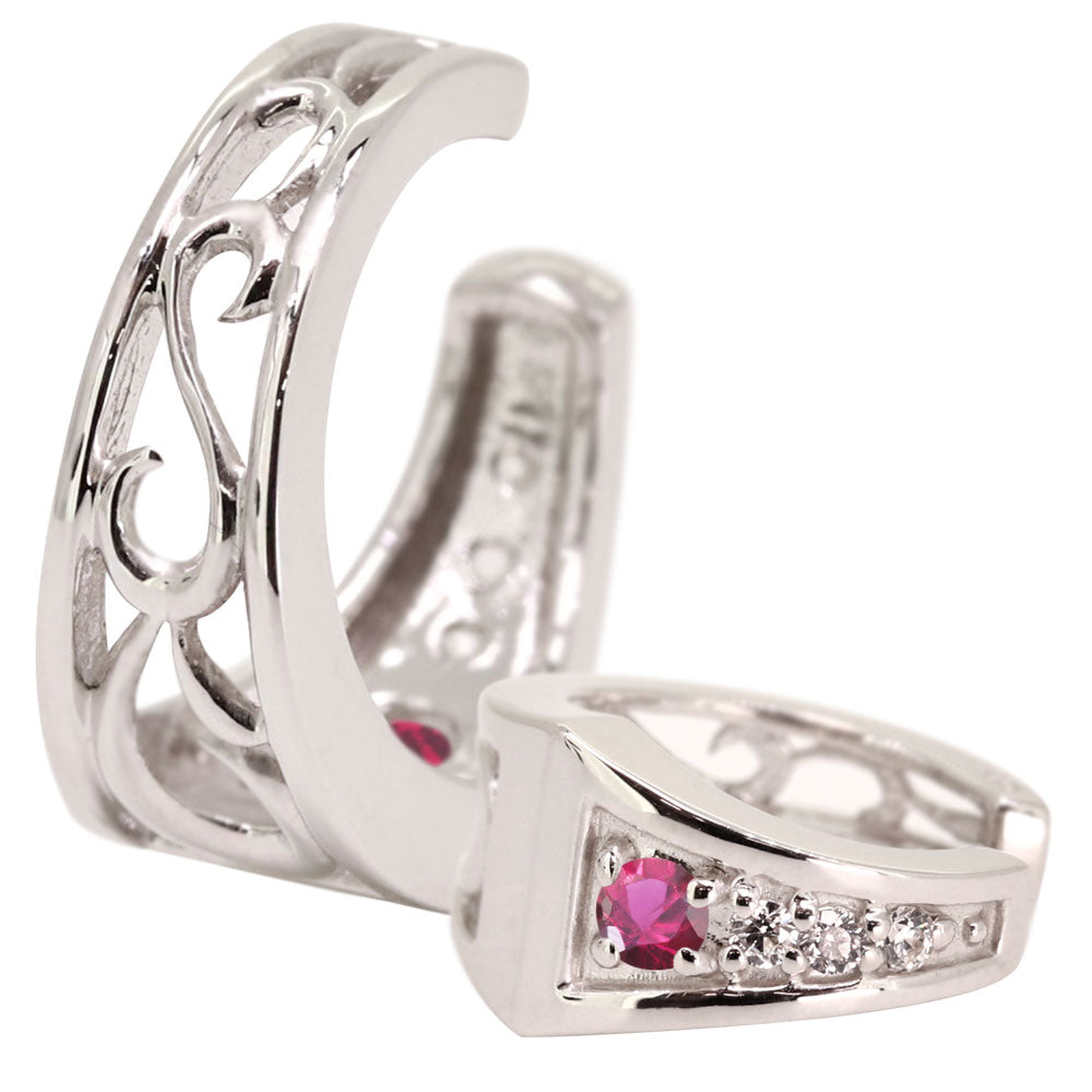 2way Eay Cuff イヤーカフ レディース 唐草 選べる誕生石 天然石 K10 K18 PT900 片耳 重ね付け イヤカフ 誕生石 リバーシブル アラベスク