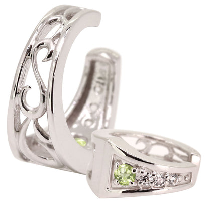 2way Eay Cuff イヤーカフ レディース 唐草 選べる誕生石 天然石 K10 K18 PT900 片耳 重ね付け イヤカフ 誕生石 リバーシブル アラベスク