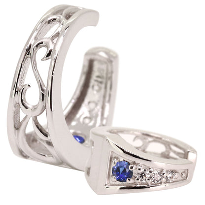 2way Eay Cuff イヤーカフ レディース 唐草 選べる誕生石 天然石 K10 K18 PT900 片耳 重ね付け イヤカフ 誕生石 リバーシブル アラベスク