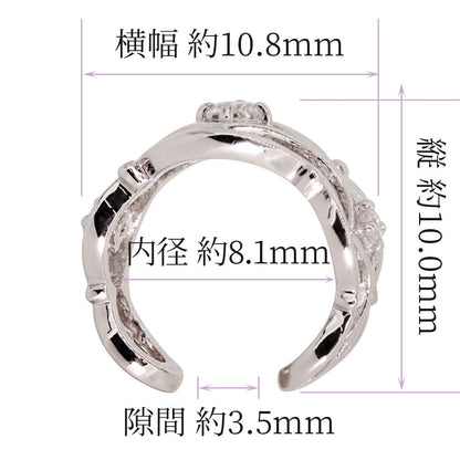 イヤカフ レディース ノンホールピアス ひし形 軟骨 女性 K10 K18 PT900 選べる誕生石 天然石 Ear Cuff 重ね付け イヤーカフ 菱形 片耳用