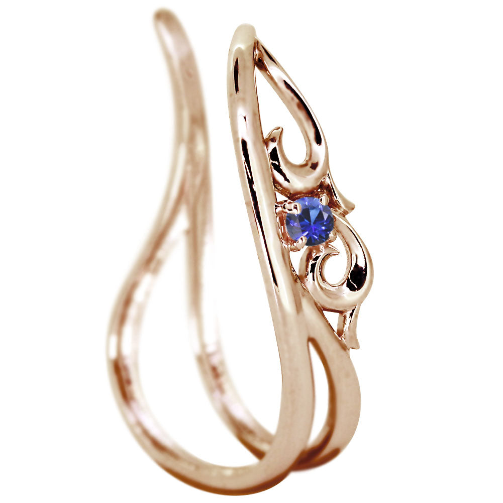 アラベスク 大ぶり Ear Cuff イヤーカフ レディース 一粒 選べる誕生石 天然石 K10 K18 PT900 SV925 唐草 2連 イヤリング 片耳用 earrings