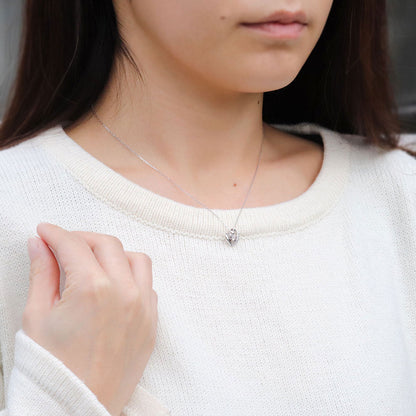 ハートネックレス 誕生石 ペンダント オープンハート 18金 一粒 天然石 10金 プラチナ 選べる誕生石　レディースネックレス (品番 mh-0166)