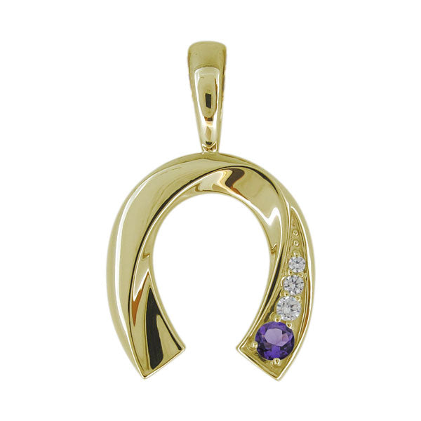 馬蹄 メンズ 喜平 ペンダントトップ 選べる誕生石 天然石 K10 K18 PT900 SV925 ホースシュー ペンダント mens horseshoe pendant top head