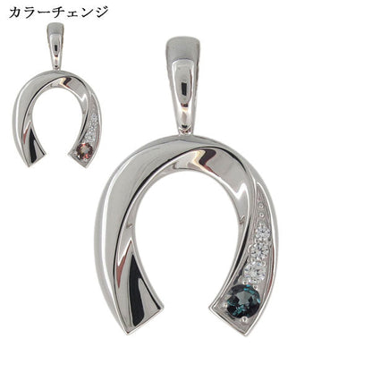 馬蹄 メンズ 喜平 ペンダントトップ 選べる誕生石 天然石 K10 K18 PT900 SV925 ホースシュー ペンダント mens horseshoe pendant top head