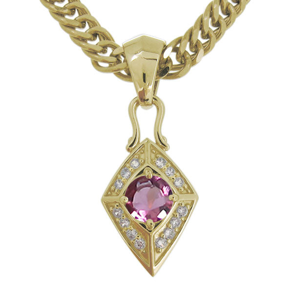 喜平チェーン ペンダント メンズ ひし形 選べる誕生石 天然石 喜平用 mens pendant necklace rhombus 10金 18金 プラチナ シルバー ネックレス 菱形